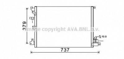 AVA QUALITY COOLING vo5152 -  Конденсатор, кондиционер